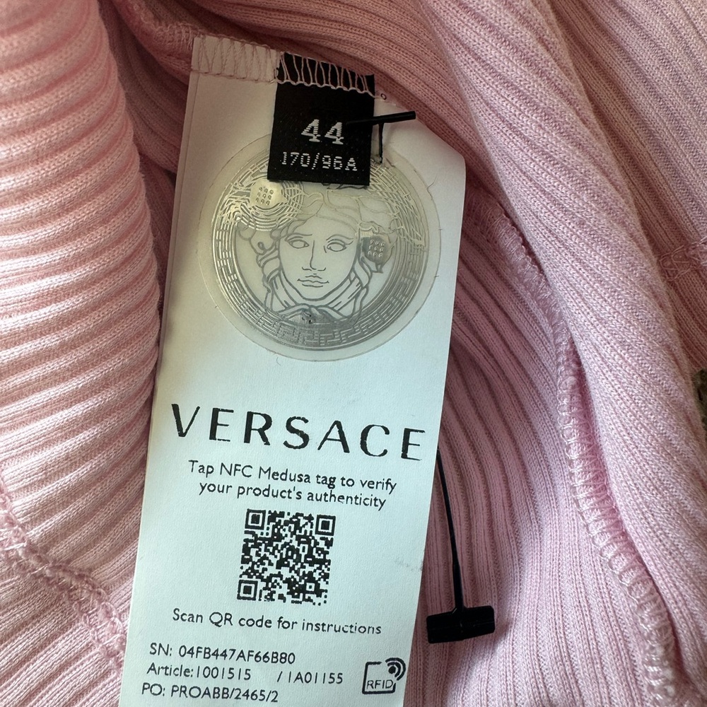Versace pink tank- size 44 - ribbed - - Picture 7 of 7